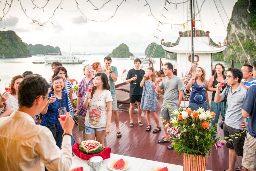 2-Day Royal Palace Ha Long Bay & Ti Top Island Cruise - Night on board: karaoke, squid fishing, and when it’s time to relax