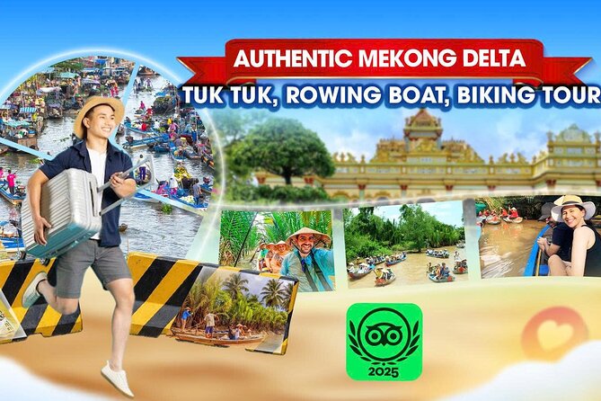 Authentic Mekong Delta: Tuk Tuk, Rowing Boat, Biking Tour - Key highlights to know before you go