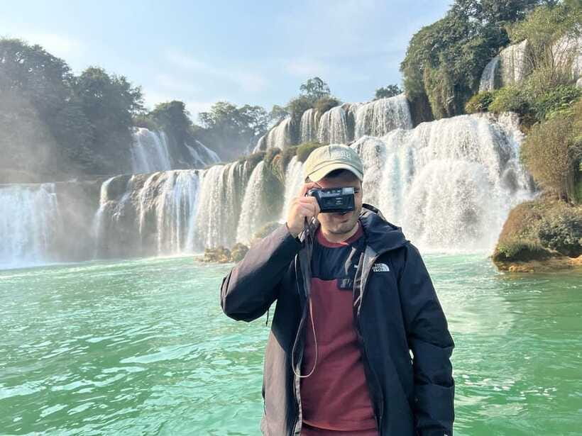 Ban Gioc Waterfall Cyclop Mountain Fullday By Car - Ban Gioc Waterfall: Boat Closer, Mist On, Border Feeling