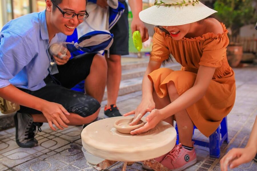 Bat Trang Pottery ancient village by Motorbike - Hanoi to Bat Trang: the motorbike ride that sets the tone