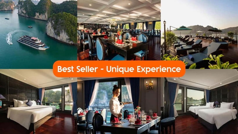 BestSeller - 2 Day 5-Star Overnight Cruise of Highest Safety - Day 1 from Hanoi pickup to sunset kayaking