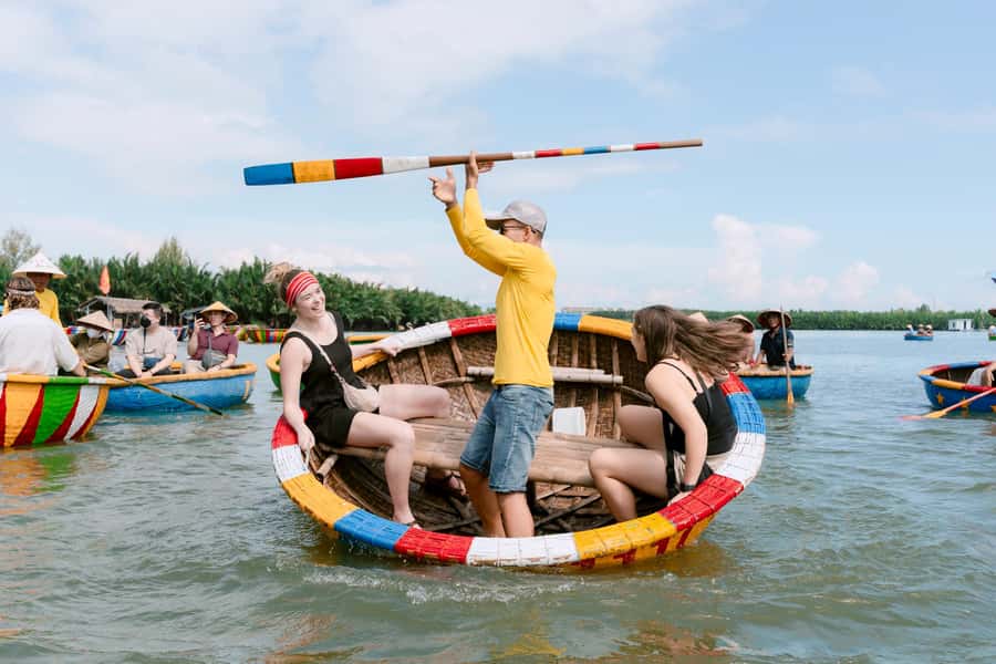 BUFFALO RIDING -BASKET BOAT & BIKE TOUR-HOI AN - Cycling Out of Hoi An to the Rice Fields and Village Lanes