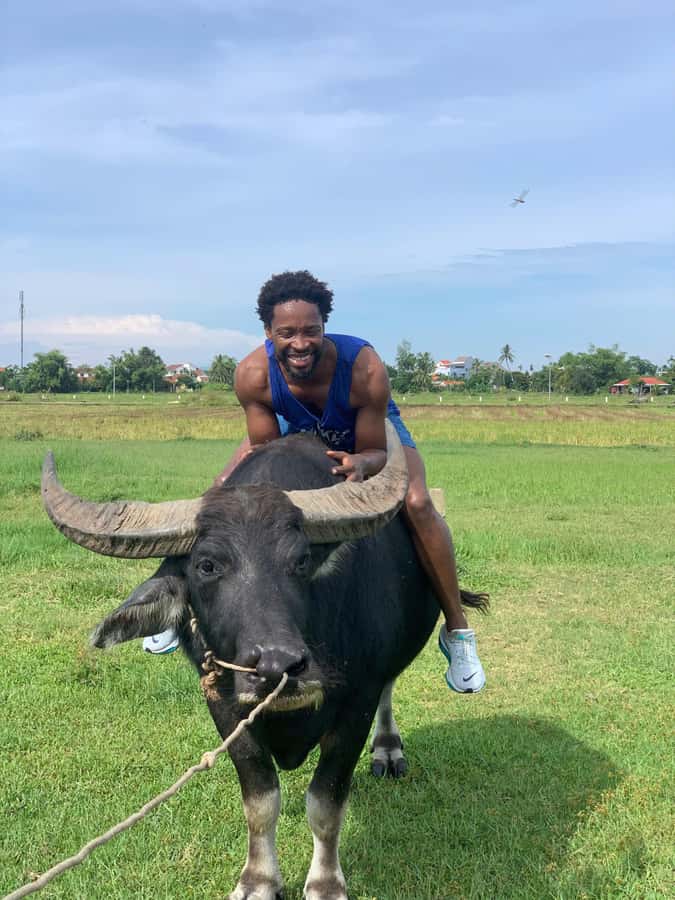 BUFFALO RIDING -BASKET BOAT & BIKE TOUR-HOI AN - Lantern Making in Hoi An Old Town