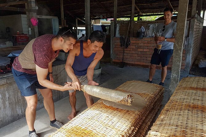 Cai Rang Floating Market Tour -Amazing Can Tho - Rice noodle factory and the crispy Hu Tieu-style rice noodle pizza