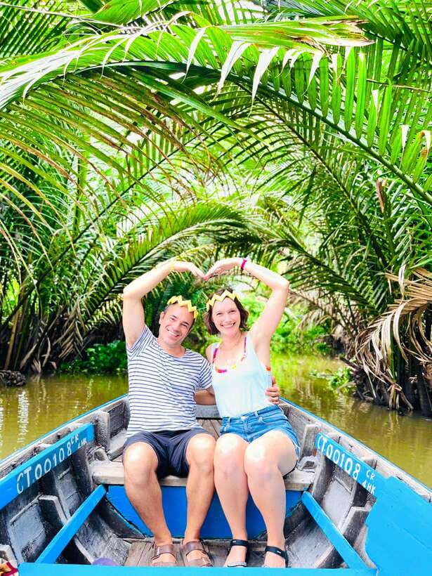 Can Tho: Authentic Floating Market, Wild Canal system, Cocoa - Floating breakfast on the water: noodles, coffee, and pineapple