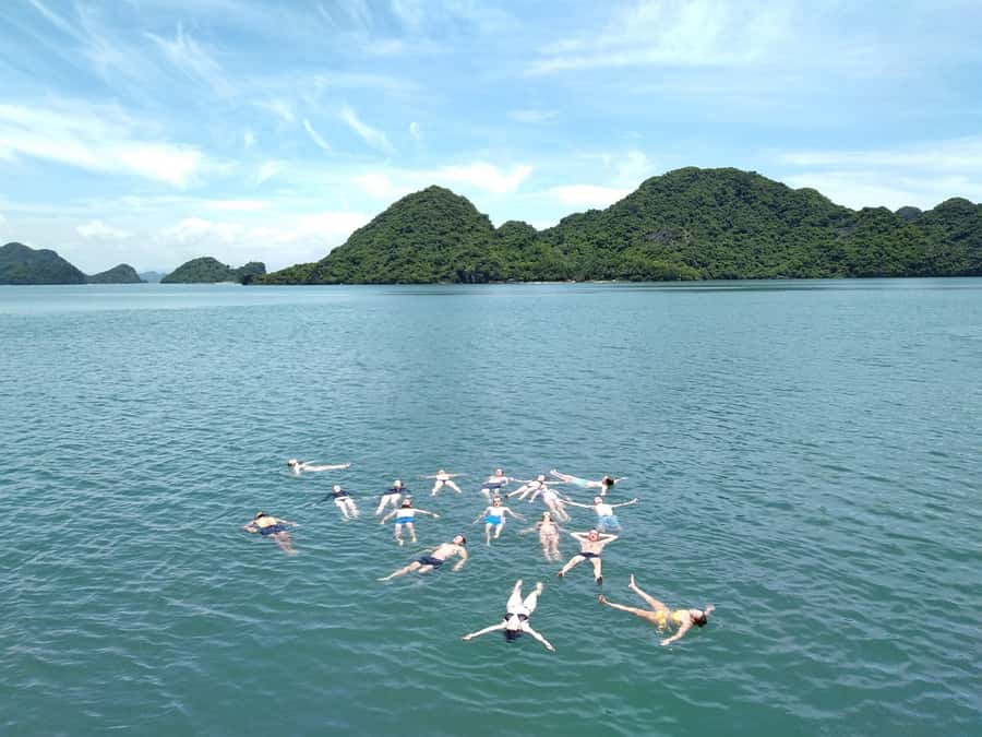 Cat Ba Island: Full-Day Cruise to Lan Ha Bay and Ha Long Bay - Sunset drinks on the way back to Cat Ba