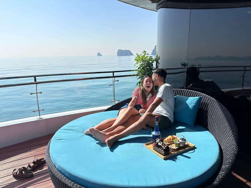 Cat Ba Island: Lan Ha Bay Full-Day with Luxury Cruise - Sunset Party On Board: Tea, Snacks, and a Real Finish