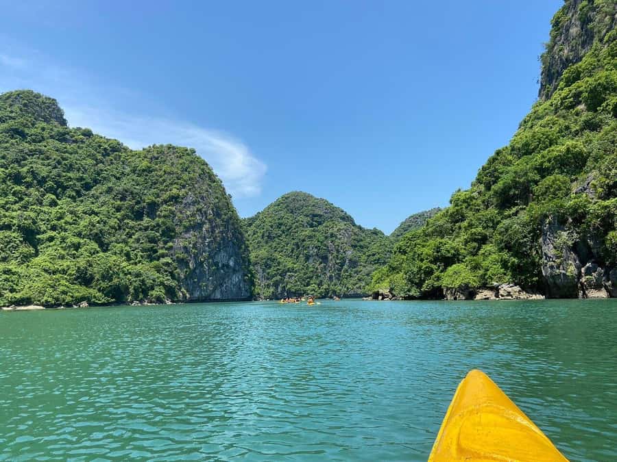 Cat Ba: Lan Ha and Ha Long Bay Boat Tour with Kayaking, Cave - Ba Trai Dao Beach: swim time and snorkeling with gear included