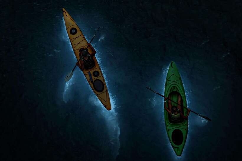 Cat Ba: Sunset and Night kayak with bioluminescent plankton - Cat Ba’s glow-up: Lan Ha Bay at sunset, then at night