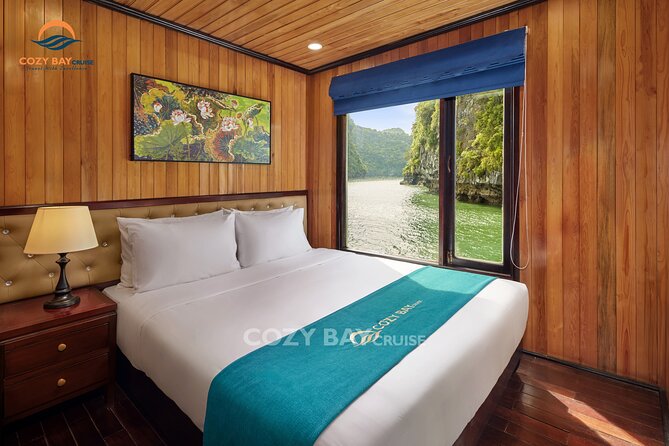 CozyBay Cruise-The Best Small Group 2D/1N inHalong-All inclusive - Day 1 in Ha Long Bay: Sung Sot Cave, Titop Island, and an active sunset