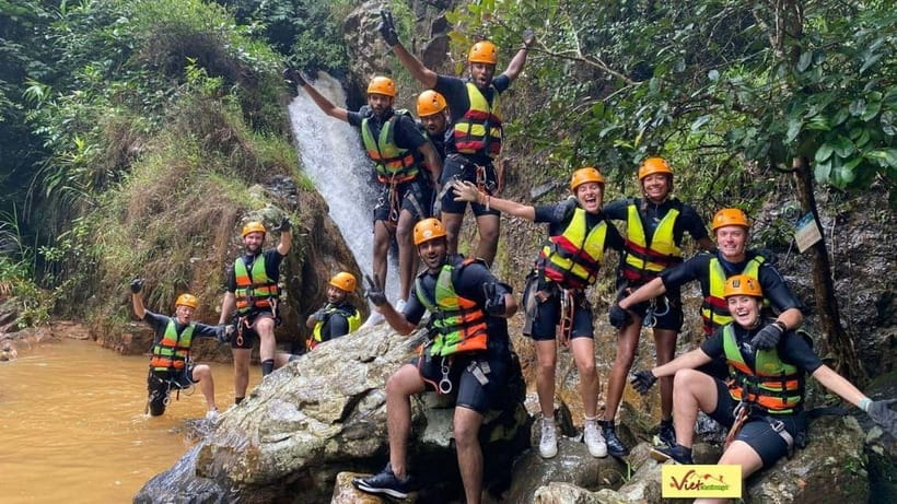 Dalat: Canyoning Extreme Adventure Vietnam - Lazy river swimming and the 15m dry cliff