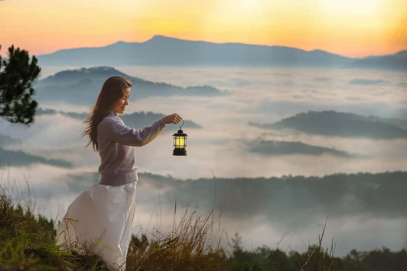 Dalat: Cloud Chasing packaged hike - Sunrise Pickup Included - Breakfast on the mountain: toast, coffee, and artichoke tea with real flavor