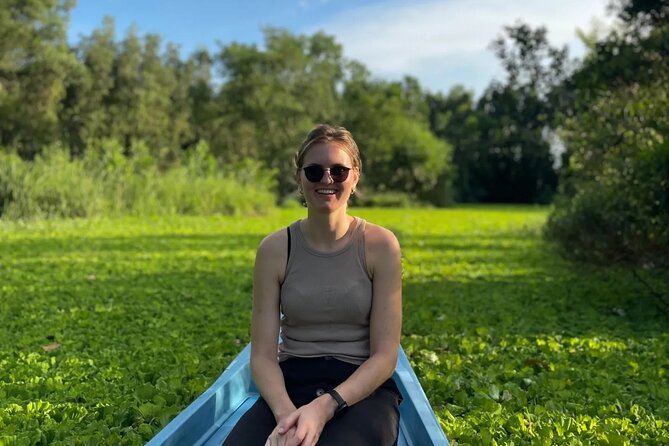 Discover Mua Xuan Nature Reserve - The cruise into the canals, under water hyacinth