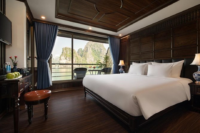 Doris Cruise 5 star cruise 2 days visiting Halong Bay Lan Ha Bay private balcony - Day 1 in Lan Ha Bay: Tra Bau kayaking, swimming, and a choice of downtime