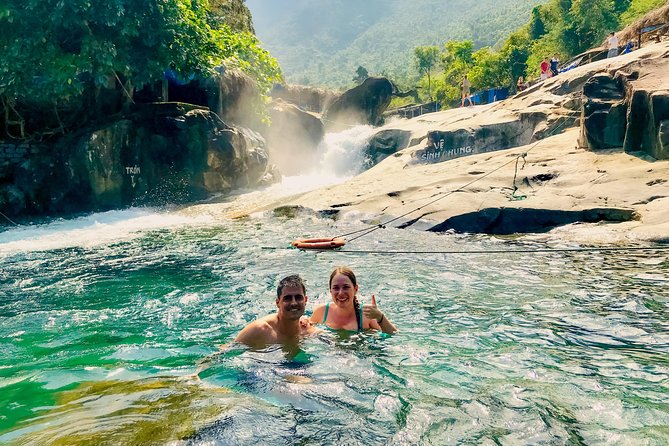 Easy Rider private tour via Hai Van pass from Hue - Da Nang - Hoi An (1Way|Loop) - Stop 3: Suoi Mo Waterfall, natural pools and a short swim window