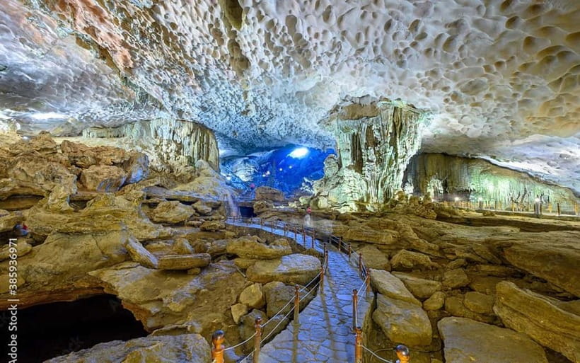 From Ha Long: Halong Bay Tour 6 hours from Tuan Chau island - Sung Sot Cave: the biggest cave stop and its rock formations