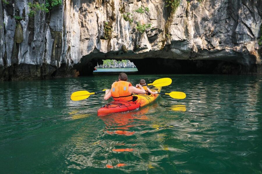 From Hanoi: 2-Day Halong and Lan Ha Bay La Pandora Cruise - Day 1 Schedule: Lan Ha Bay, Ong Cam, Kayaking, Swimming, and Spring Rolls