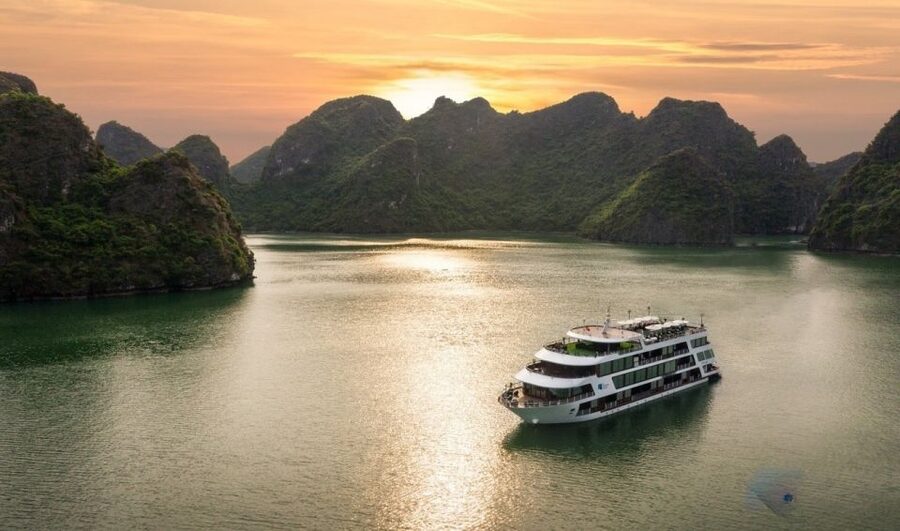 From Hanoi: 2-Day Lan Ha Bay 5-Star Cruise with Balcony - Day 1: Ao Ech kayaking, swim stops, and sunset fun