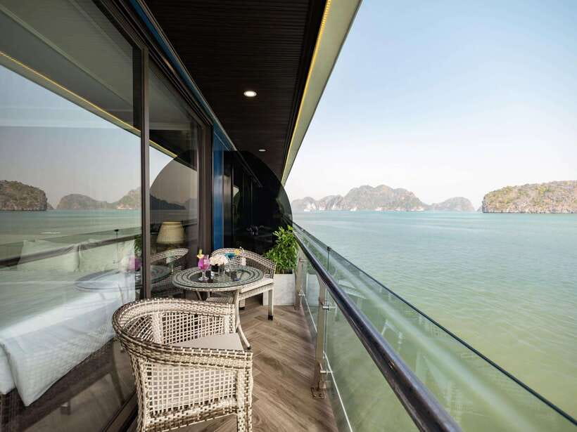 From Hanoi: 3 Day Ninh Binh & Ha Long-Lan Ha 5 Star Cruise - A 5-star Lan Ha Bay cabin with your own outdoor seat