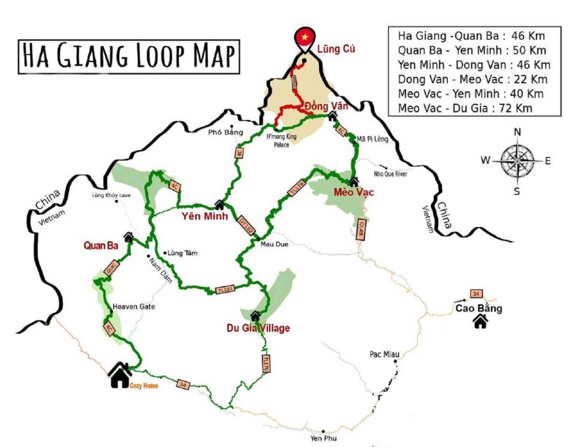 From Hanoi: Ha Giang Loop 3-Night 3-Day with Easy Rider - Day 2: Ma Pi Leng Pass, Nho Que River Boat, and Du Gia Village