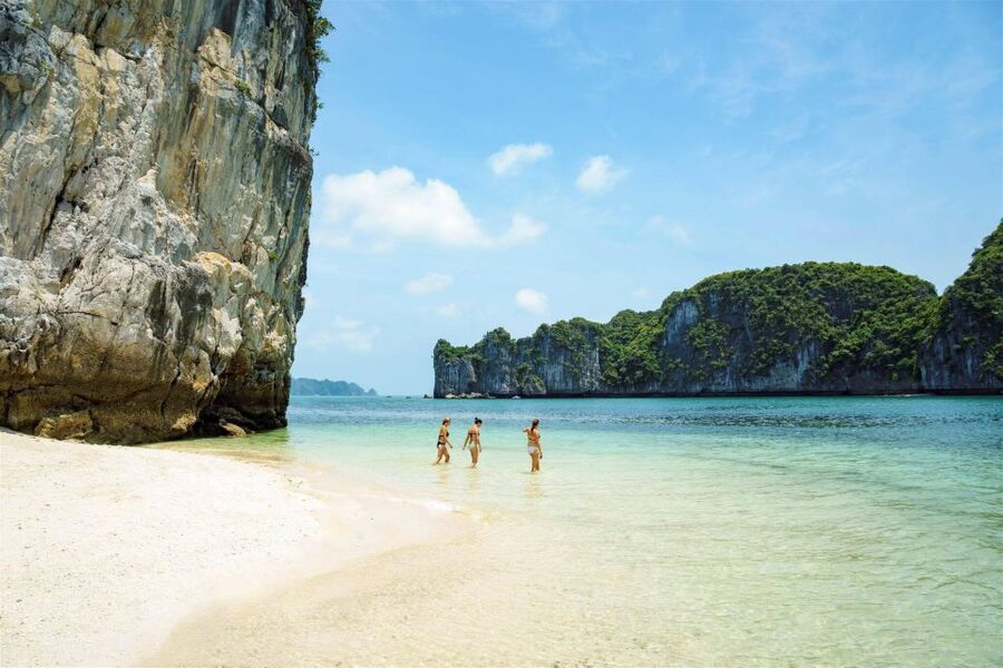 From Hanoi: Ha Long - Bai Tu Long Bay 2-Day 1-Night Cruise - Activities that fit: kayaking, cave time, Tai Chi, and squid fishing