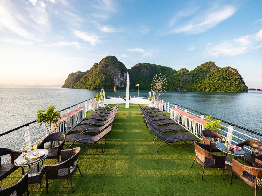 From Hanoi: Ha Long Bay 5-star Day Cruise with Buffet Lunch - Titop Island views and your two choices: climb or relax