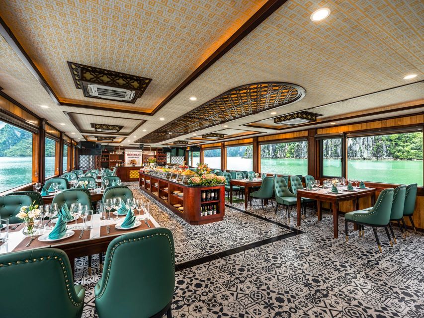 From Hanoi: Ha Long Bay 5-star Day Cruise with Buffet Lunch - On-board buffet lunch: value depends on your expectations