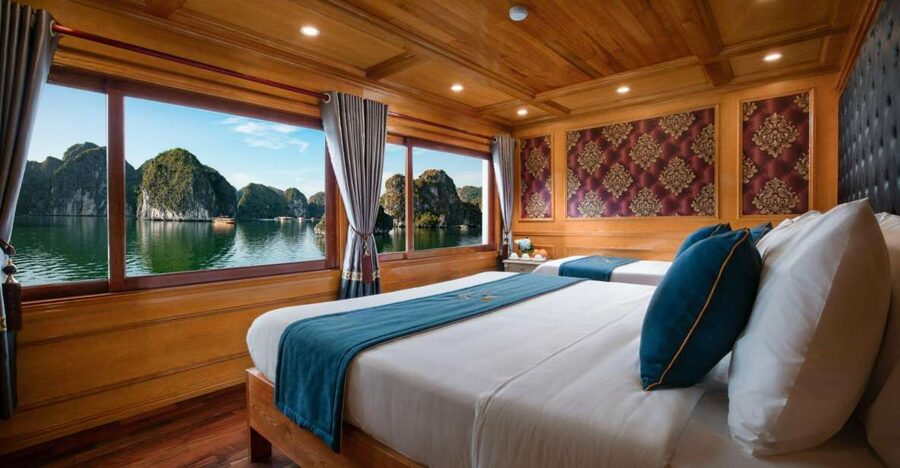 From Hanoi: Ha Long & Lan Ha Bay 2-Day Cruise with Meals - Sunset Sundeck, Spring Roll Cooking Class, and Happy Hour