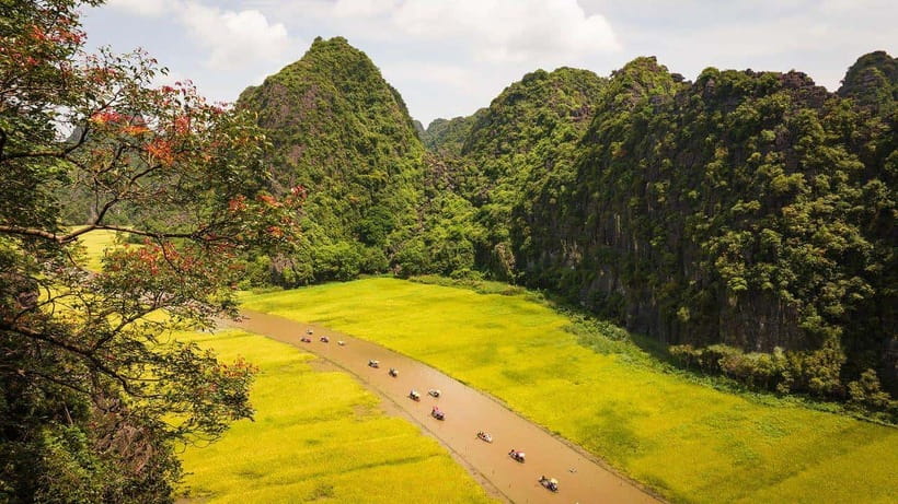 From Hanoi: Ninh Binh- Hoa Lu-Tam Coc- Mua Cave- Highlight - A full day in Ninh Binh, built around two big views