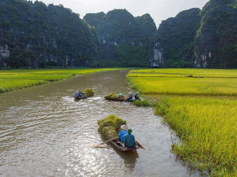 From Hanoi: Ninh Binh- Hoa Lu-Tam Coc- Mua Cave- Highlight - Tam Coc sampan boats: the “on land” Halong Bay moment
