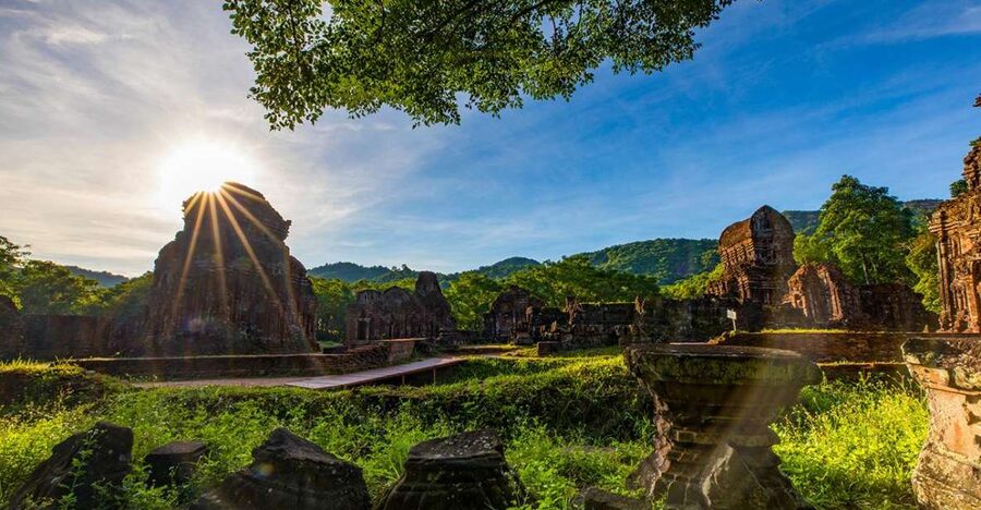 From Hoi An: Day Tour of My Son Temples and Marble Mountain - My Son Sanctuary: walking Champa ruins in a lush green valley