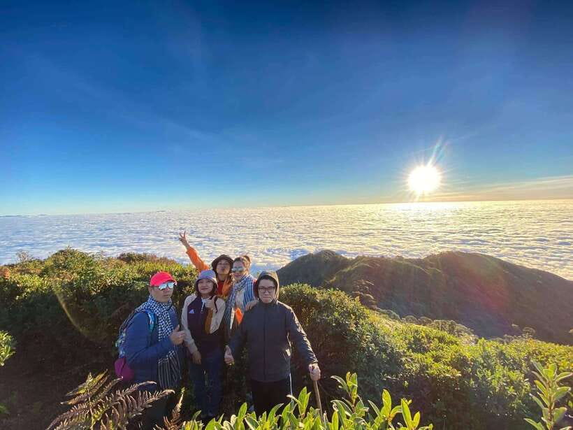 From Sa Pa: Full Day Trek of Fansipan Mountain - Bamboo and rain forest trekking, stream crossings, and lunch with a view of your effort