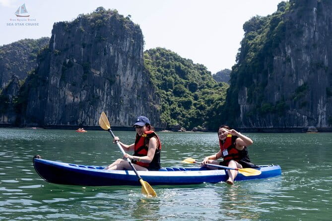 Full Day Sea Star Cruise to Lan Ha-Ha Long Bay Viet Hai village - Lan Ha Bay stop: calm water kayaking and big-bay views