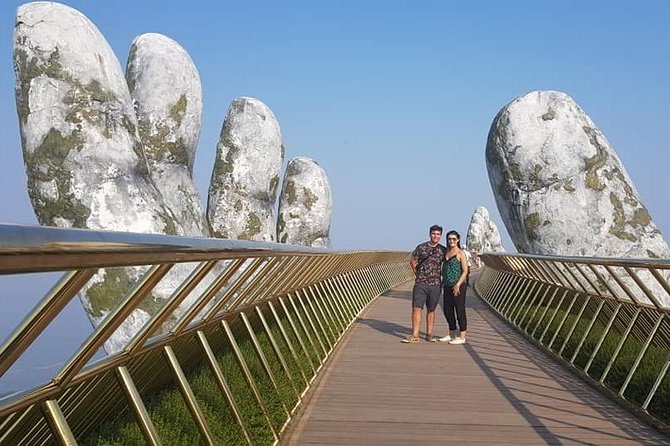 GOLDEN BRIDGE BA NA HILLS - CABLE CAR & Da Nang City PRIVATE TOUR - Golden Bridge: how the giant-hands walk fits into a 30-minute photo window