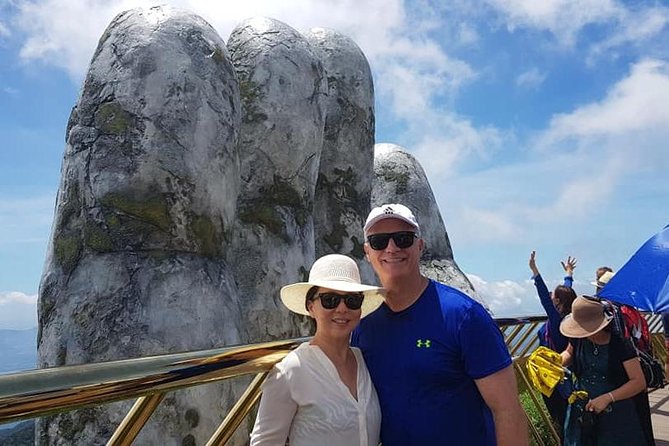 Golden Bridge-Dragon Bridge-Marble Moutain-Monkey Mountain fromHoi An or Da Nang - Marble Mountains: Caves, Pagodas, and Wartime Stories