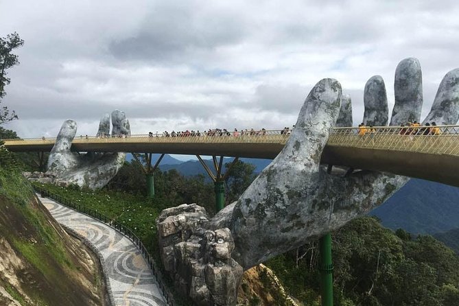 Golden Bridge-Monkey mountain-Dragon Bridge -Marble Mountain Fullday PrivateTour - Ba Na Hills: the cool air, cable car ride, and microclimate effect