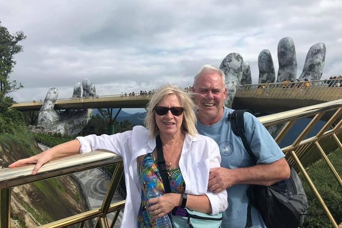 Golden Bridge-Monkey mountain-Dragon Bridge -Marble Mountain Fullday PrivateTour - Marble Mountains: caves, five-elements symbolism, and elevator access
