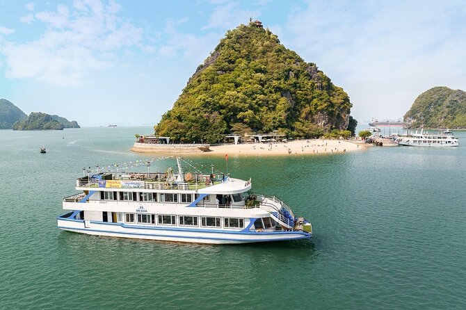 Ha Long Bay Cruise Day Tour - Cave, Kayaking, Swimming & Lunch - Ti Top Island: swim time and an optional climb for views