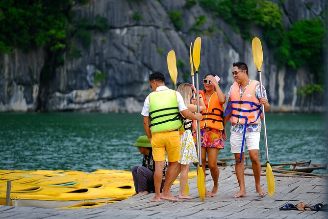 Ha Long Bay Cruise Day Tour-Cave, Kayaking,Ti top island & Lunch - From Hanoi Old Quarter to Tuan Chau Marina