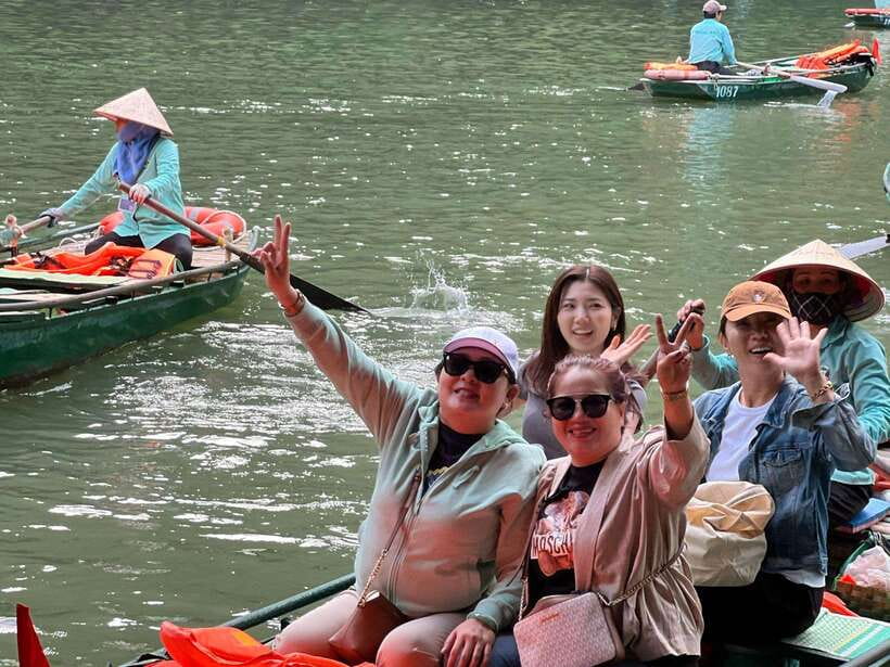 Ha Noi: Ninh Binh / Hoa Lu - Trang An - Mua Cave / Cycling - Mua Cave climb: nearly 500 steps to Lying Dragon Mountain views