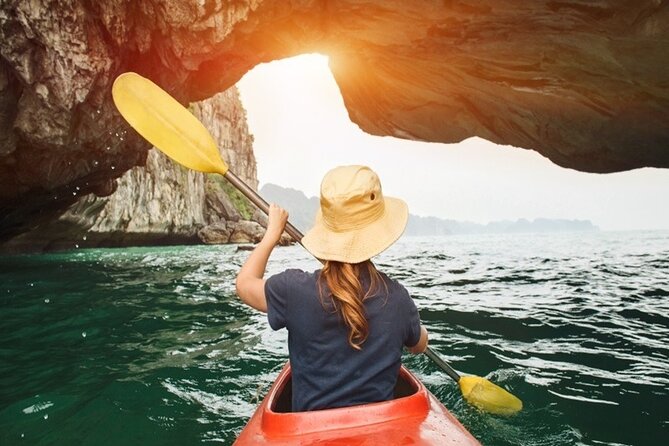 Halong Bay Day Tour 6Hour Deluxe Cruise Limousine Bus Small Group - Hang Luon water cave: kayak or bamboo boat, and why it’s the highlight
