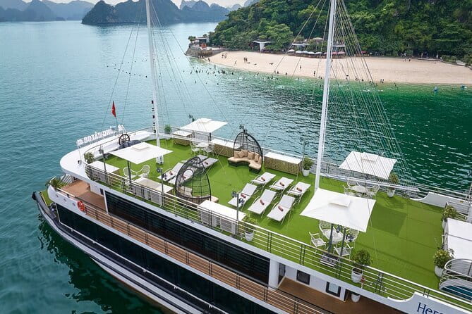 Halong Bay Day Tour Luxury Cruise With Jacuzzi and Buffet Lunch - Jacuzzi on Board, Comfort Without Missing Halong Bay
