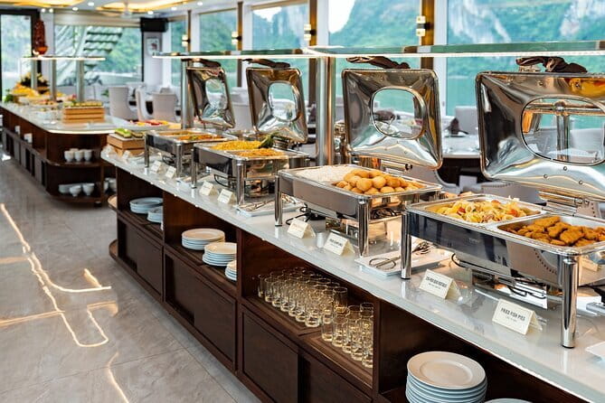 Halong Bay Day Tour Luxury Cruise With Jacuzzi and Buffet Lunch - Buffet Lunch on the Water, Vietnamese and Western Options That Actually Work