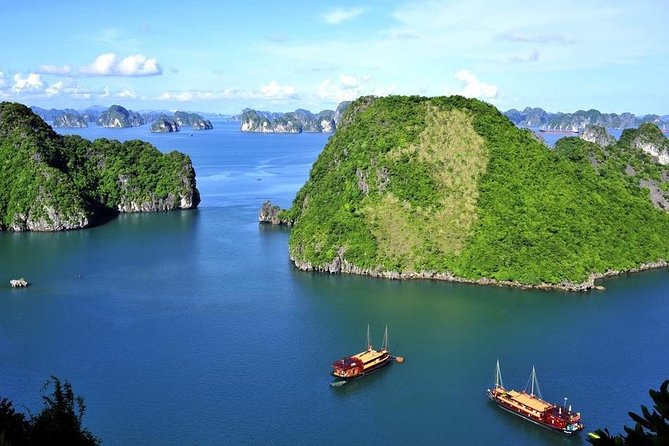 Halong Bay Full Day with Kayaking, Hiking viewpoint, Cave - Deluxe To Luxury - Sunset tea, cake, and beach time that keeps the day from dragging
