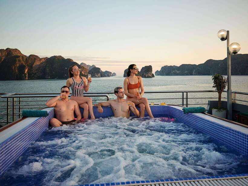 Halong Bay Luxury Cruise: Kayak&Swim,Cave, Party BEST SELLER - Jacuzzi and towels, plus what to pack so you stay comfy