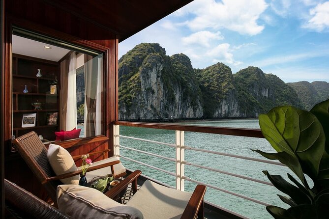 Halong Pandora 5 Star Cruise 2D1N-All Inclusive, cave, transfer - Day 2 morning: tea, limestone views, and the Frog Pond area