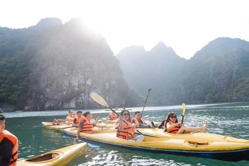 Hanoi: 2-Day Halong, LanHa 5-Star Cruise w/ Balcony &Bathtub - Day 2: Tai Chi or sunrise, then kayaking again in Lan Ha