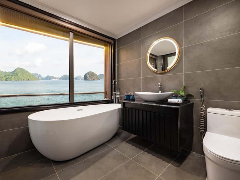 Hanoi: 2-Day Halong, LanHa 5-Star Cruise w/ Balcony &Bathtub - Your cabin: what a private balcony and bathtub change