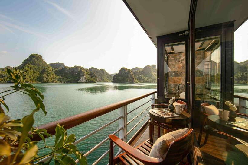 Hanoi: 2D1N Ha Long Bay, Lan Ha Bay by Amanda Luxury Cruise - Day 2: Tai Chi sunrise, Dark and Bright Cave, and brunch before Hanoi