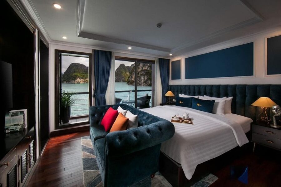 Hanoi: 3-Day Ha Long/Lan Ha Bay Cruise with Private Balcony - Your cabin: private balcony, marble bathroom, and 24-hour room service